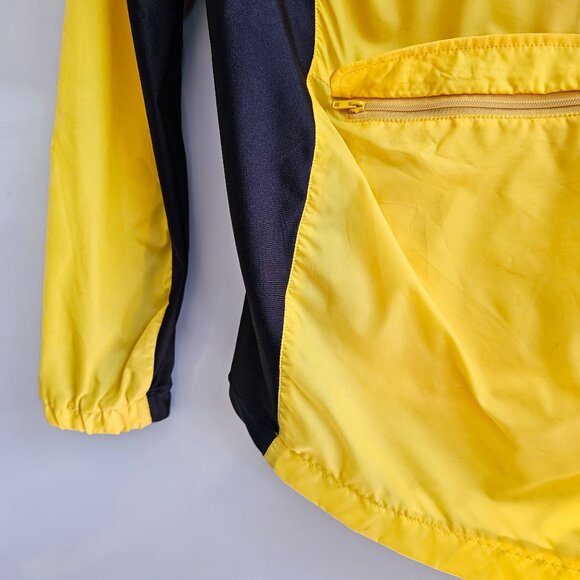 Descente Yellow & Black Cycling Jacket Mens Lightweight, Size Medium Run Small - Picture 8 of 13